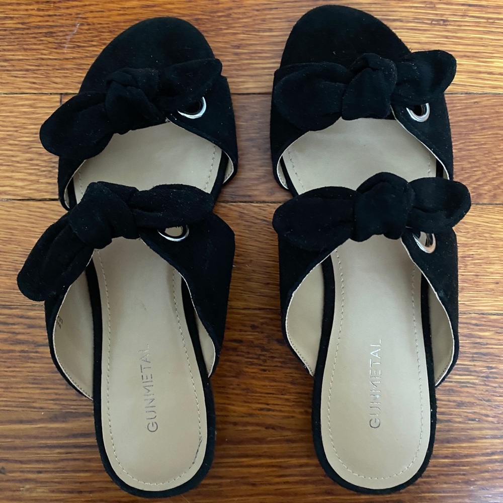 Gunmetal Bonya Black Sandals